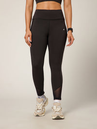 Laser Cut Leggings Black