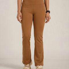 Defined Seam Flare Pant Tan