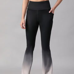 Dual Tone Flare Pant B&W