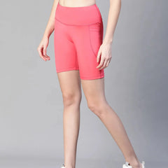 Pink Mid Waist Fitness Shorts Athlisis Sports