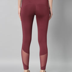 Vapor Mesh Legging Maroon