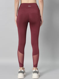 Vapor Mesh Legging Maroon