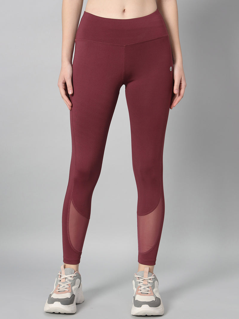 Vapor Mesh Legging Maroon
