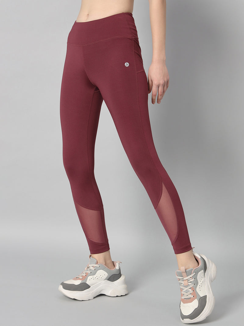 Vapor Mesh Legging Maroon