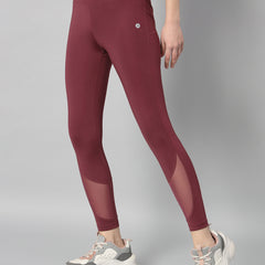 Vapor Mesh Legging Maroon