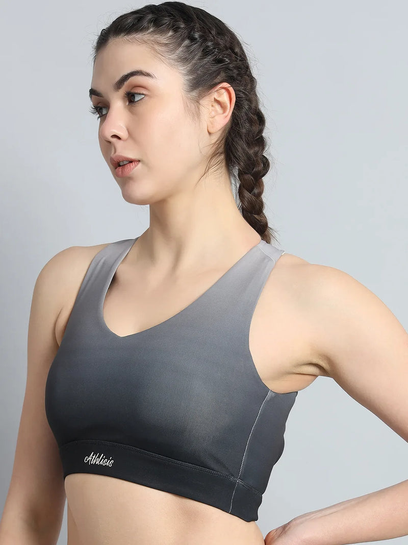 Dual Tone Sports Bra B&W