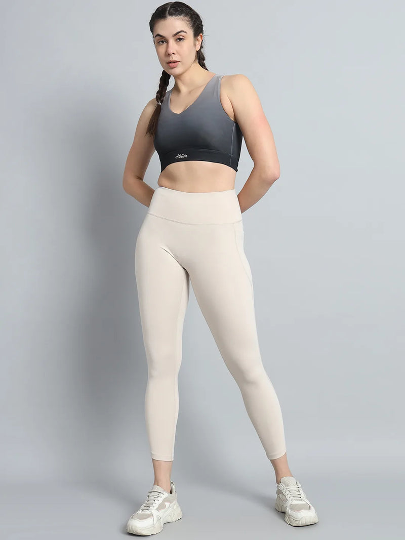 Dual Tone Sports Bra B&W