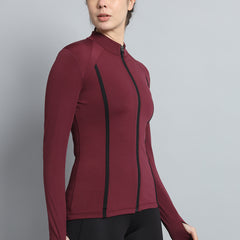 Aero Sculpt Jacket Maroon