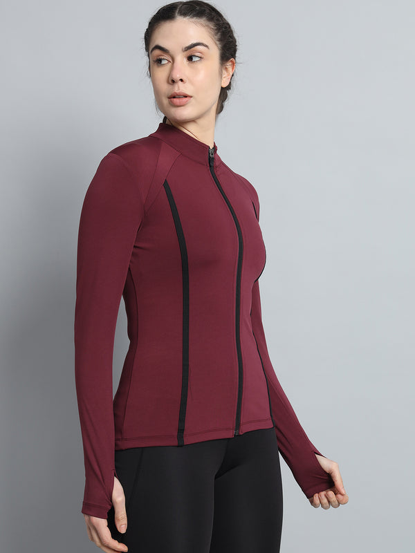 Aero Sculpt Jacket Maroon