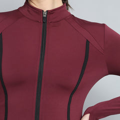 Aero Sculpt Jacket Maroon