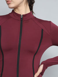 Aero Sculpt Jacket Maroon