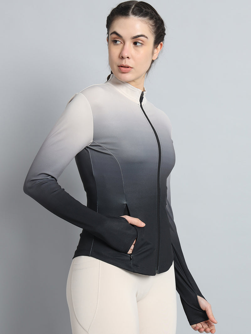 Dual Tone Jacket B&W