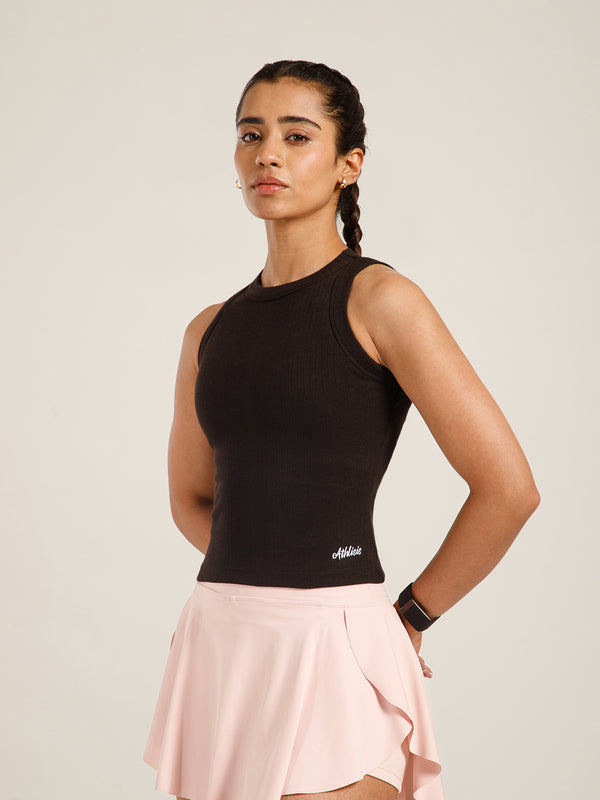 Ribbed Crop Top Black