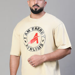 Energy Oversized T-Shirt Beige