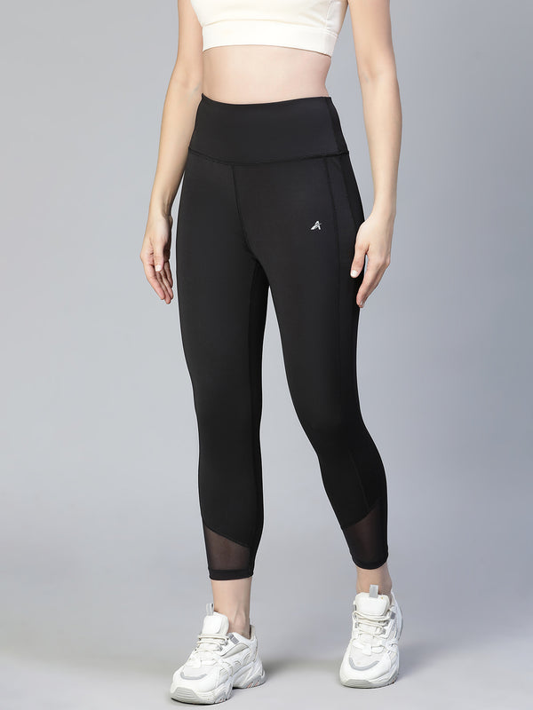 Laser Cut Leggings Black