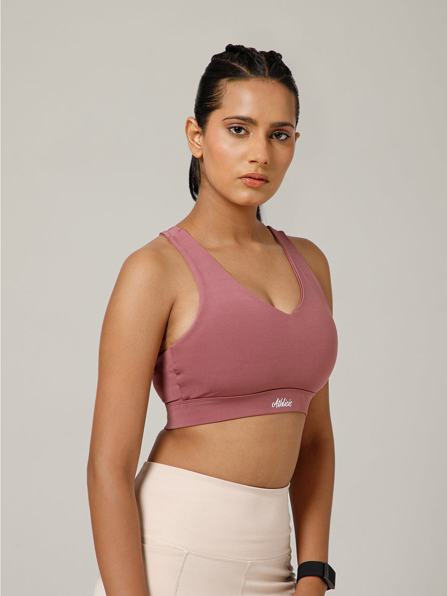Teardrop Racer Bra Mauve