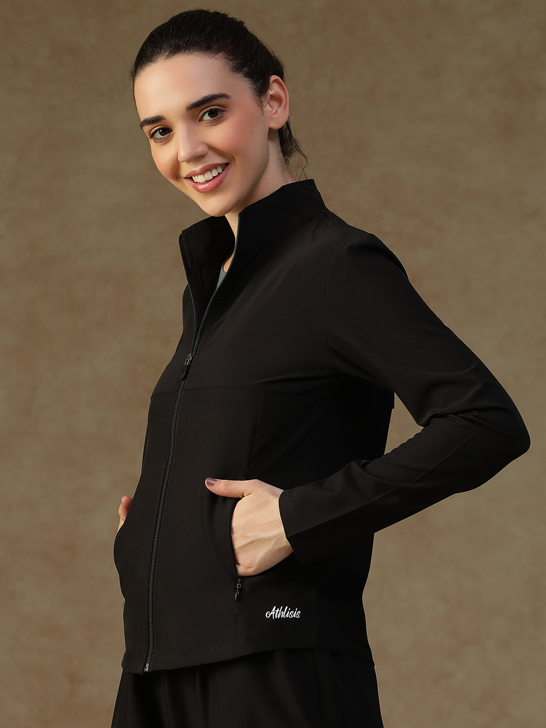 NS Staple Zip Jacket Black