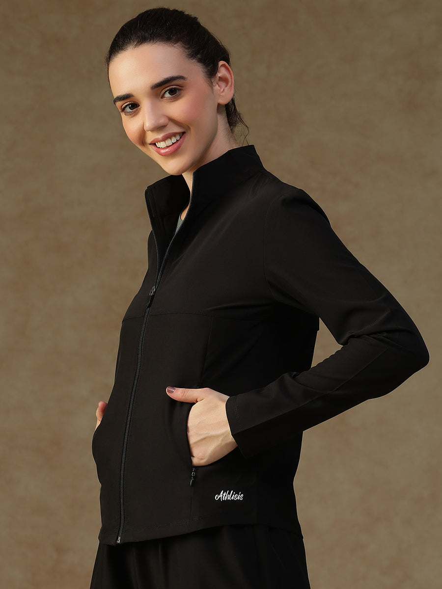 NS Staple Zip Jacket Black
