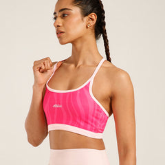 Flow Piping Sports Bra Pink