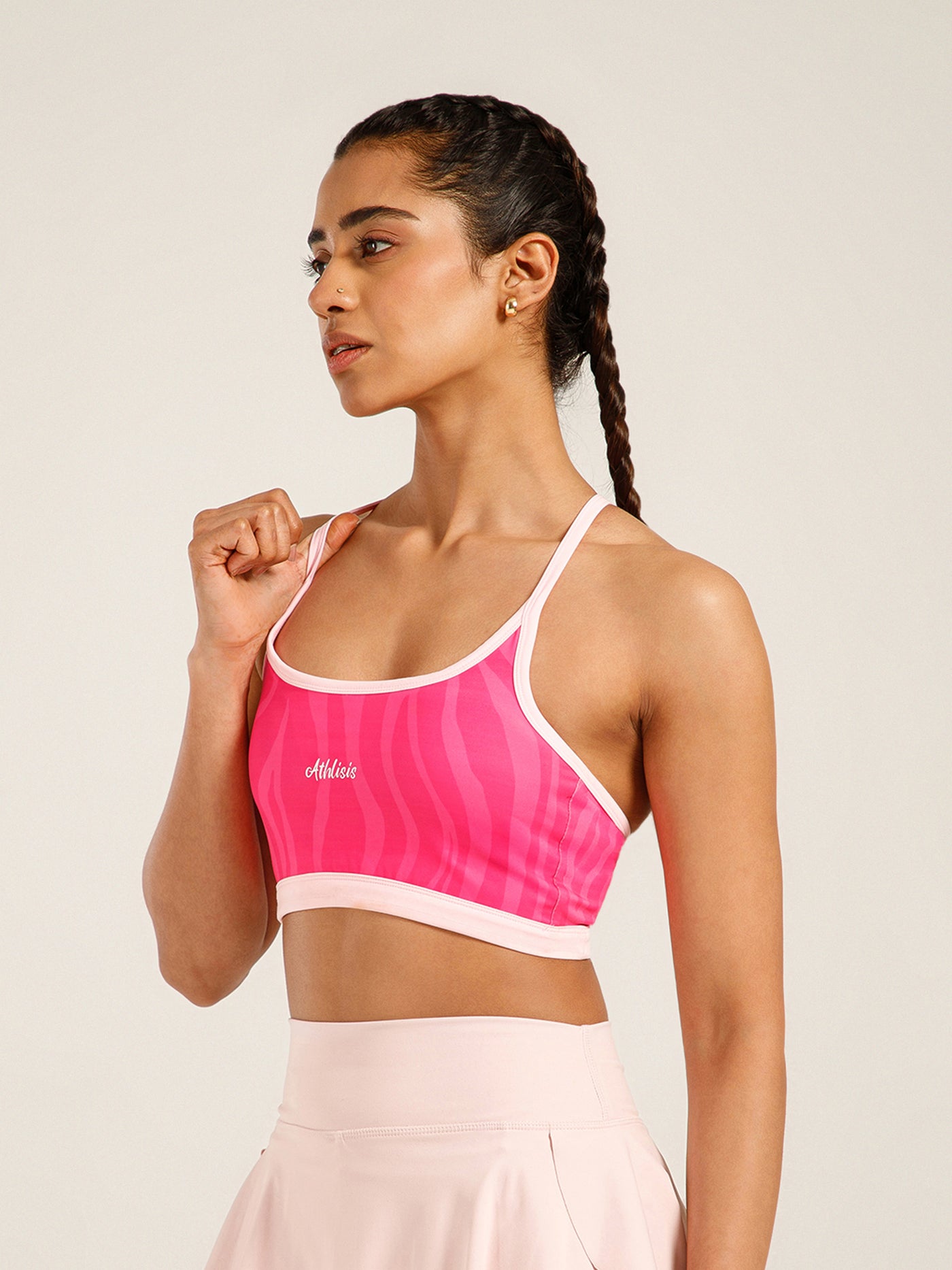 Flow Piping Sports Bra Pink