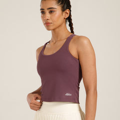 Built In Bra Y Adjustable Top Purple