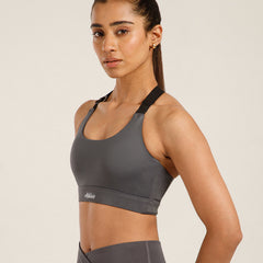 Y Adjustable Sports Bra Grey