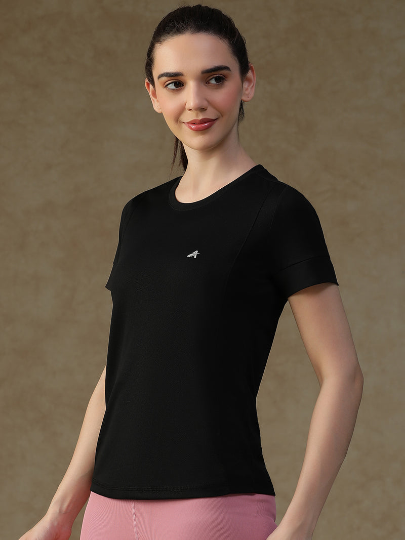 Contrast Tone T-Shirt Black