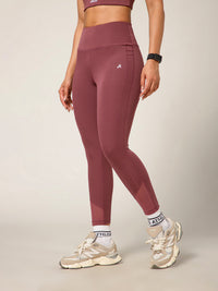 Laser Cut Leggings Mauve