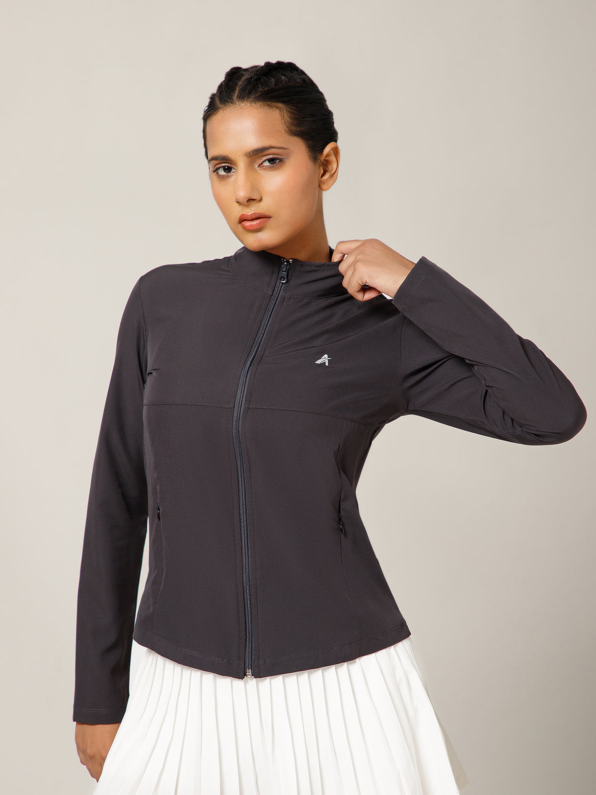 NS Staple Zip Jacket Charcoal