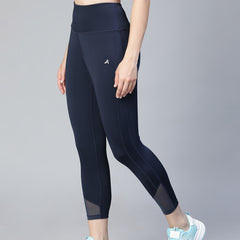 Laser Cut Leggings Navy