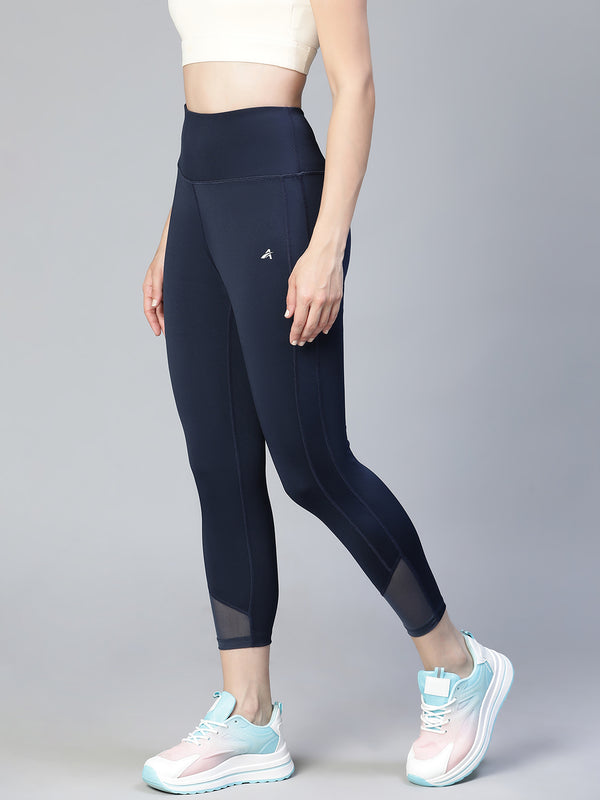 Laser Cut Leggings Navy