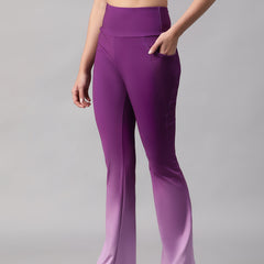 Dual Tone Flare Pant Purple