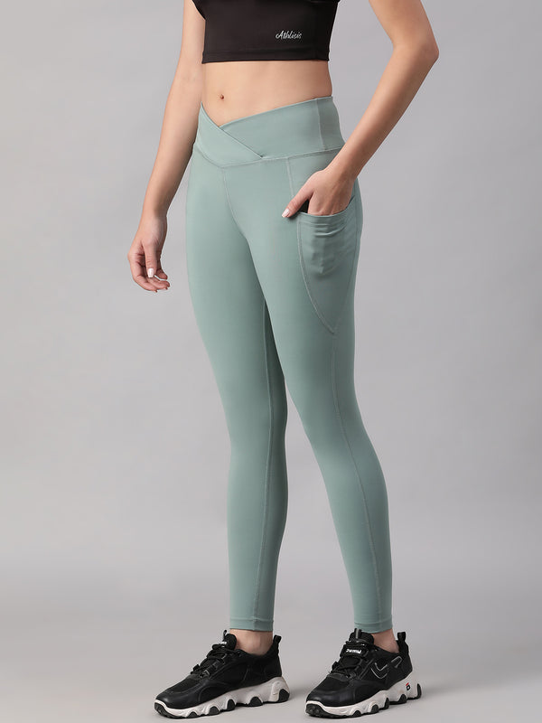 V-Front Legging Pista Green