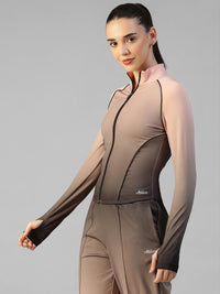 Flow Piping Dual Tone Jacket Peach