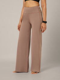On The Go Wide Flare Pant Brown