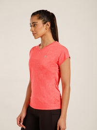 Radiant V-Neck T-Shirt Pink