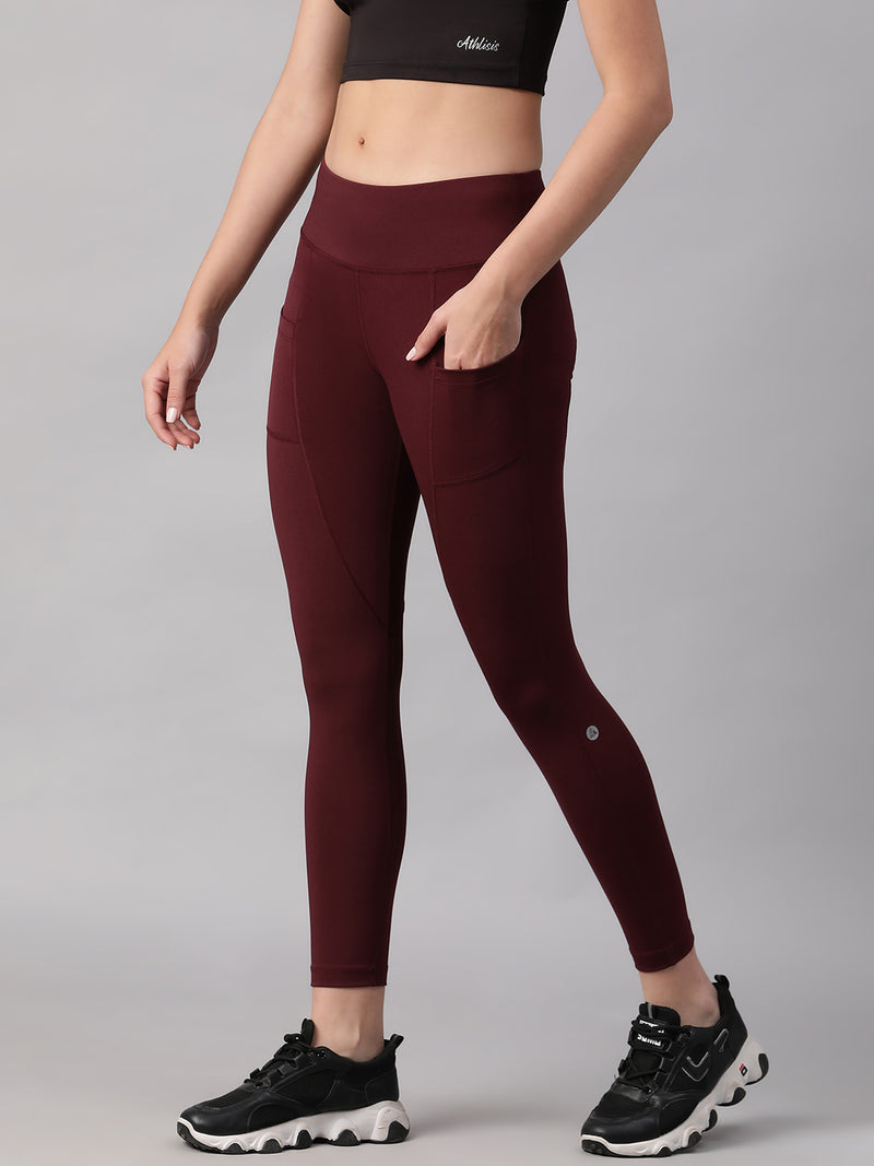 Streamline Legging Dark Maroon