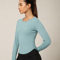 Bodycon Thumbhole T-shirt Ice Blue