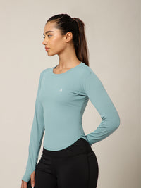 Bodycon Thumbhole T-shirt Ice Blue