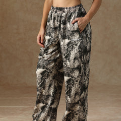 Printed Baggy Ink Splatter Sweatpants