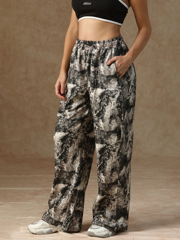 Printed Baggy Ink Splatter Sweatpants