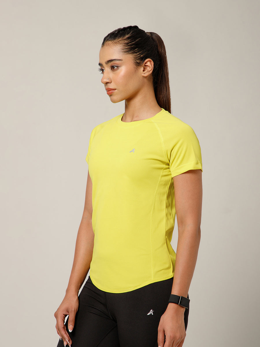 V Panel T-Shirt Lemon