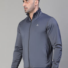 Basic Zipper Jacket Gray