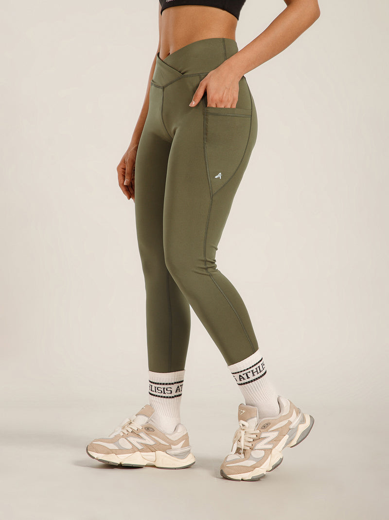 V-Front Legging Olive