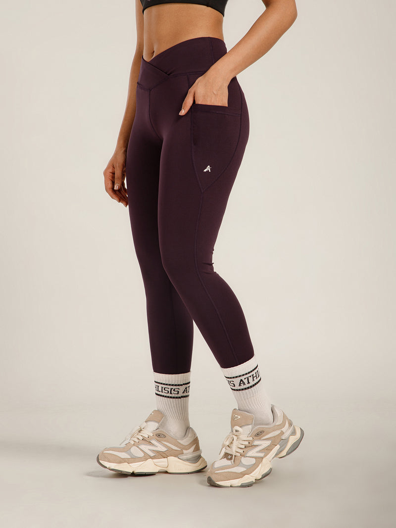V-Front Legging Wine