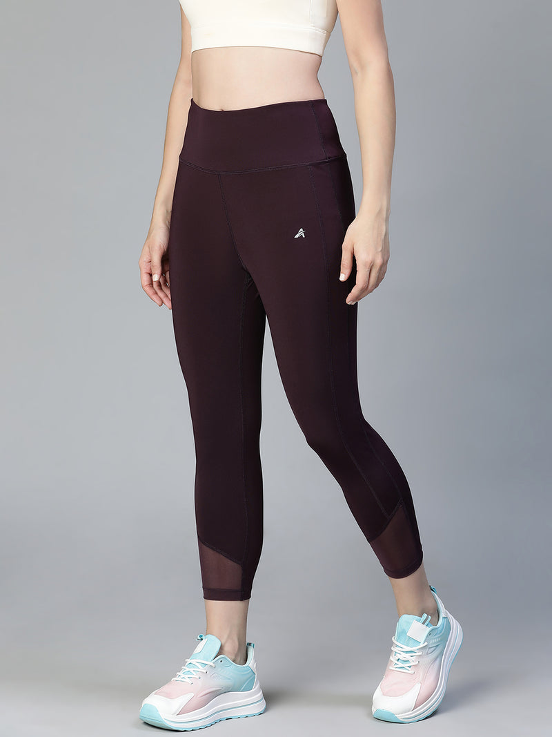 Laser Cut Leggings Wine