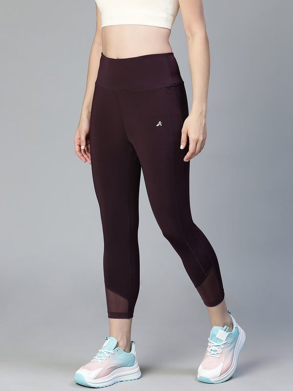 Laser Cut Leggings Wine