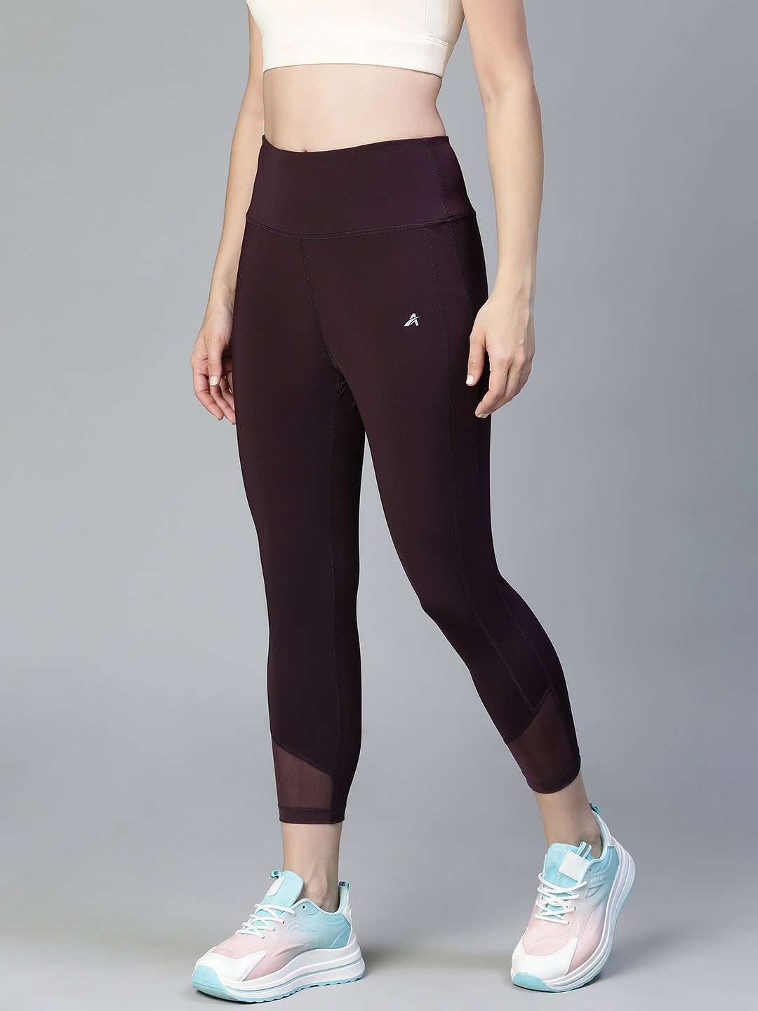 Laser Cut Leggings Wine
