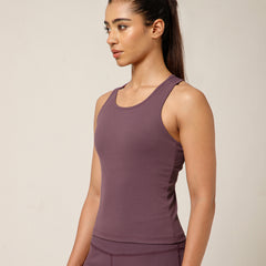 Built In Bra Racer Back Top Purple