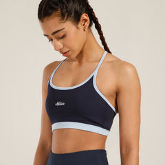 Flow Piping Sports Bra Navy